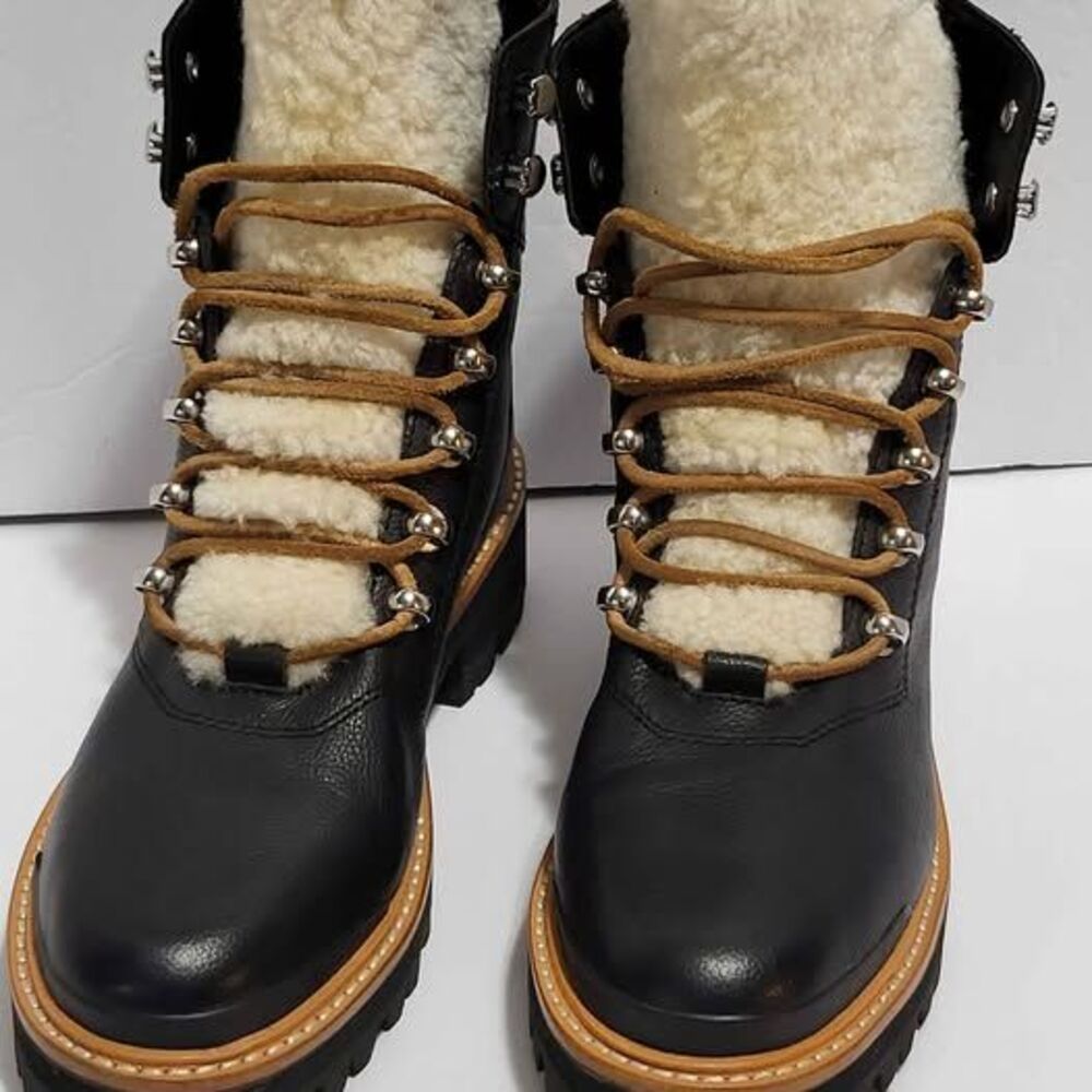 Maro fisher leather ankle boots black size women's 7M